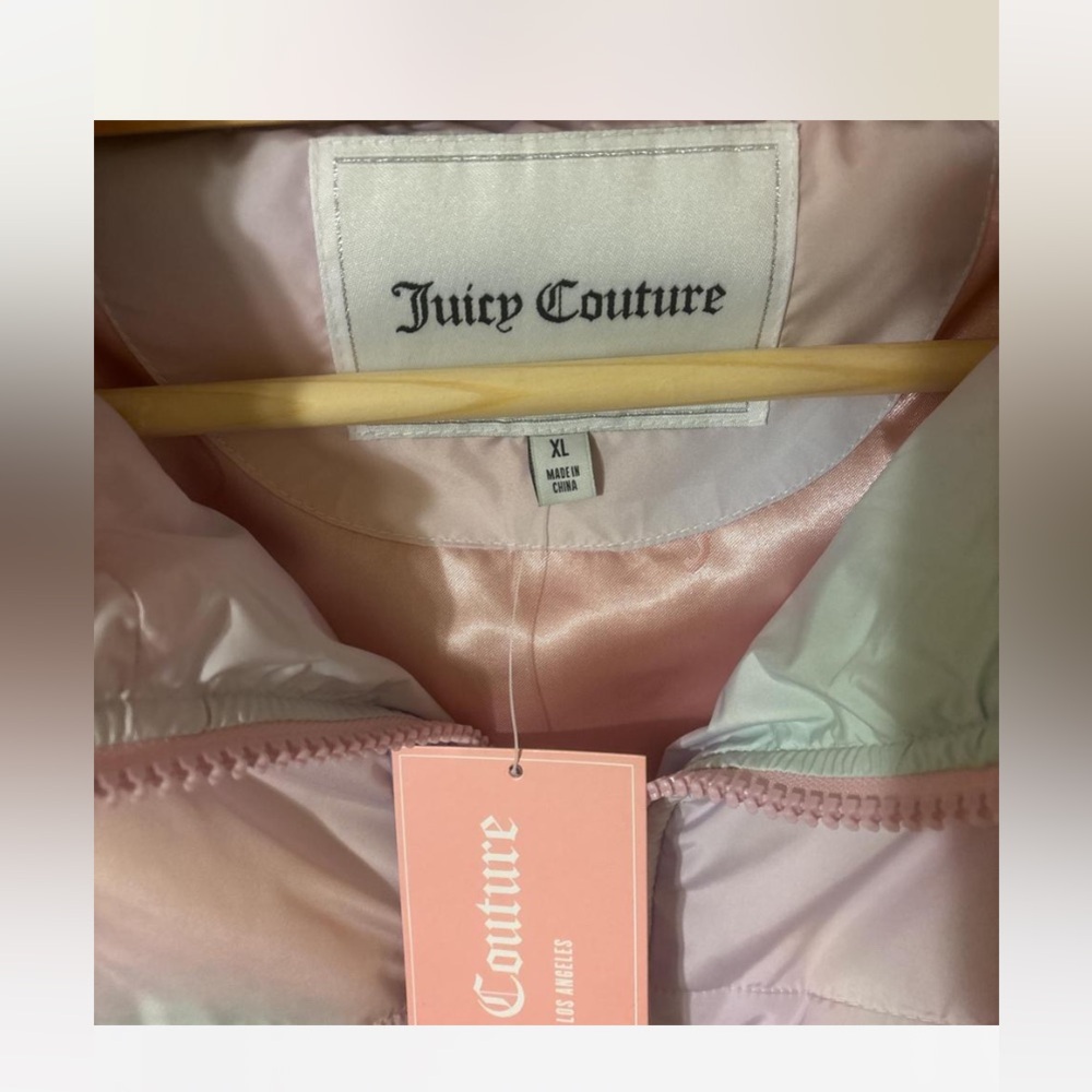 Juicy Couture Pink crop vest Jacket - Picture 3 of 5